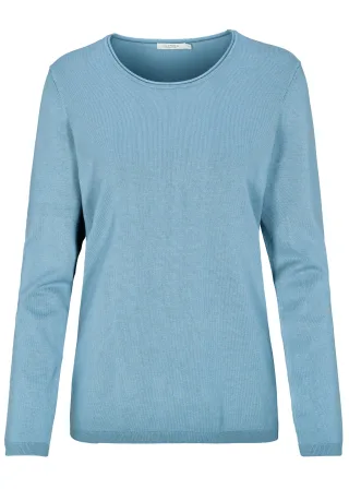 CLARINA - NOS Rdh.-Pullover,1/1 Arm,uni gletschereis - Gr. - 42