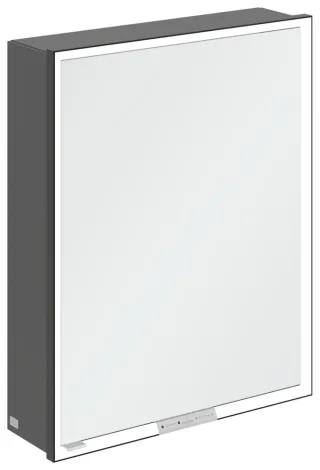 Villeroy & Boch Aufputz-Spiegelschrank My View+ B4816R 600x750x168mm m. Bel. Graphite B4816RVR