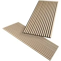 HAGEFOL Wandpaneel Akustikpaneele Holz, 3D Lamellenwand, verschiedene Größen, BxL: 60,00x120,00 cm, 1,44 qm, 3D Optik, Akustische Dämmung