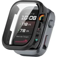 Wigento Smartwatch-Hülle Für Huawei Watch D2 Kunststoff PC Smart Hülle + H9 Hart Glas Schwarz, Schutzhülle aus PC + Hart Glas für Rundumschutz