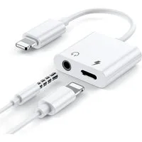 TradeNation Apple IPhone Lightning Audio Adapter Splitter Klinke Aux Kopfhörer Smartphone-Adapter Lightning zu 3,5-mm-Klinke, Lightning, Lightning Adapter