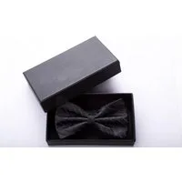 Fabio Farini Fliege Schwarze Herren Fliegen - Männer Querbinder Vorgebunden Bowtie (1-St., Gestreift) Streifen - Schwarz - Domino