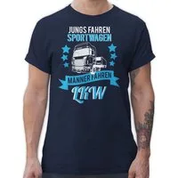 Shirtracer T-Shirt Geschenk LKW Fahrer - Jungs fahren Sportwagen echte Männer LKW LKW Fahrer Geschenke