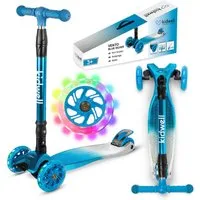 COIL Dreiradscooter Kinderroller, Tretroller, Dreirad-Balance-Roller, Cityroller, 10 km/h, ABEC-7-Lager, 3-stufige Lenkradverstellung, LED-Räder