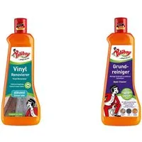 poliboy Reinigungsset für Böden - Grundreiniger & Vinyl Renovierer - 2x500ml Fussbodenreiniger (schnelle Reinigung und Pflege von Holzböden - Made in Germany)