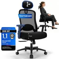 Milacyee Bürostuhl Chefsessel Wippfunktion 200kg belastbar ergonomisch,Bürostuhl (abschließbar Wippfunktion und Höhenverstellbar,NetzbezugDrehstuhl,Schreibtischstuhl), Bürostuhl 200KG
