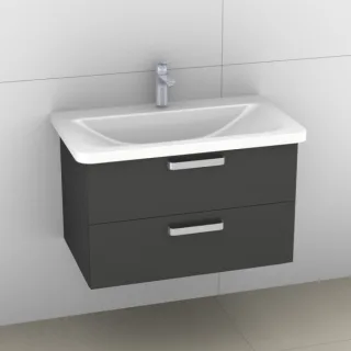 Artiqua 412 Waschtischunterschrank für Tonic II K0879 Anthrazit Hochglanz, 412-WU2L-I50-7015-51 412-WU2L-I50-7015-51