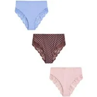 Next Taillenslip Hochbund-Spitzenslips, 3er-Pack, hoher Beinschnitt (3-St)