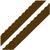 maDDma Spitzenband Wäschegummi Faltgummi Ziergummi 10mm Faltgummi ab 1m Einfassband, braun