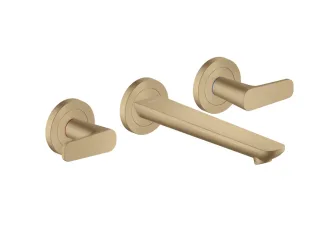 Hansgrohe 3-Loch WTA Wand Unterputz Axor Citterio C mit Auslauf 195 mm brushed bronze , 49070140 49070140