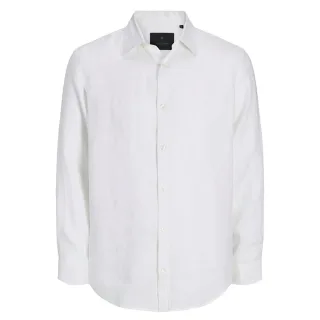 Jack And Jones - Hemd für Herren, Leinen (Leuchtend Weiß)