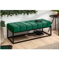 riess-ambiente Polsterbank PETIT BEAUTÉ 108cm smaragdgrün / schwarz (Einzelartikel, 1-St), Flur · Samt · Metall · Schlafzimmer