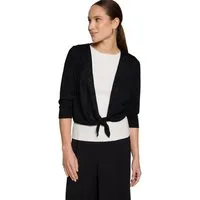 Zero Sweatjacke Damen mit 3/4 Arm Wickel-Design