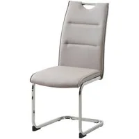 HTI-Living Freischwinger Schwingstuhl DannyC PU Cappuccino (Stück, 1 St), Freischwinger Esszimmerstuhl Kunstleder