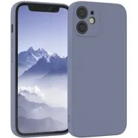 EAZY CASE Handyhülle für Apple iPhone 12 Mini Hülle Silikon 5,4 Zoll, Silikon Schutzhülle mit Kameraschutz Matt Back Cover Soft Eis Blau