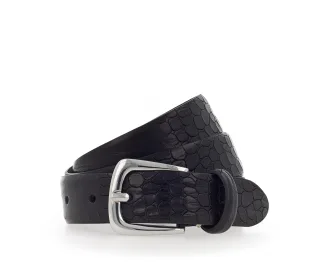B.BELT - Charlisa Silver - 30 mm Gürtel schwarz - Gr. - 90
