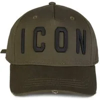 Dsquared2 Baseball Cap Icon Kappe Basebalkappe Trucker Mütze Verstellbarer Riemen, dezente Destroyed-Effekte, Gebogener Schirm