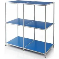 Floordirekt Sideboard Concept Epure MK-027 Metallregal, B78 × T40 × H82 cm, diverse Farben (modular, kratzfeste Pulverbeschichtung), offenes Ablageregal mit verchromtem Metallgestell, Design Regal