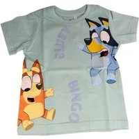 Bluey T-Shirt Bluey & Bingo Kurzarm-T-Shirt für Jungen, Gelb oder Blau, Größen