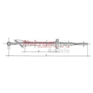 Metzger Kupplungsseil Citroen C25 Fiat Ducato Talento Peugeot J5