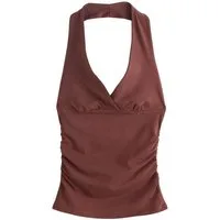 Next Trägertop Ärmelloses Neckholder-Oberteil mit Raffung (1-tlg)