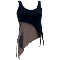 Guru-Shop T-Shirt Festival Elfen Top aus Bio-Baumwolle, Lagentop,.. Festival, Ethno Style, alternative Bekleidung
