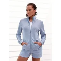Bench. Loungewear Sweatjacke mit glänzender Logostickerei am Stehkragen, Loungewear