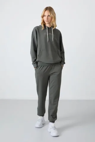 Übergrößen Kapuzenpullover und Hosen Set