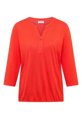 CECIL - Shirt im Tunika-Look cherry tomato orange - Gr. - S