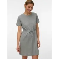 Vero Moda Shirtkleid VMLUNA SS SHORT STRING DRESS JRS NOOS Baumwollmischung, regular fit
