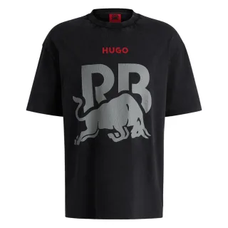 Hugo - "RB F1 Racing" T-Shirt für Herren/Damen Unisex, Übergroß (Schwarz)