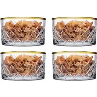 Pasabahce Snackschale Timeless 4er set Schale, Glas, transparent-gold, 22,5 ml, (4-tlg)