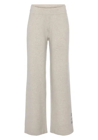 LASCANA - Elbsand LM Knit Wide Leg Pants light grey m - Gr. - 42