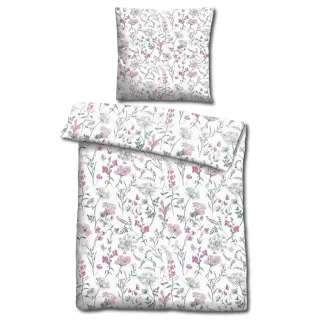 CloudComfort Basic Mikrofaser Bettwäsche Sommerblumen 135 x 200 + 80 x 80 cm