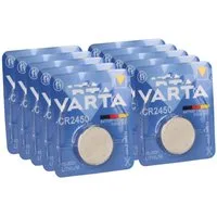 VARTA 10x VARTA CR 2450 Lithium-Knopfzelle 3V (10x 1er Blister) Knopfzelle