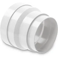 VIOKS Schlauchverbinder Adapter 80/100erØ Air-Tec Reduzierstück, für Abluftschlauch Rohr Belüftungstechnik in Trockner