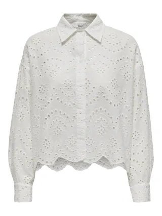ONLY - ONLVALAIS L/S SHIRT WVN NOOS Cloud Dancer - Gr. - S