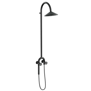 VitrA Liquid Thermostat-Duschsystem mit magnetischer Handbrause Schwarz Hochglanz,A4721939 A4721939