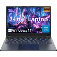 MENGHU 2-in-1 Laptop Intel Core i3-1215U bis zu 4,4 GHz beleuchteter Tastatur Notebook (Alder Lake i3-1215U, 8 GB, 128 GB SSD)