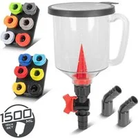STAHLWERK Werkzeugset 18-teiliges Kfz-Öltrichter-Set mit Kfz-Adaptern, Trichtervolumen 1,5 L
