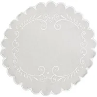 Ib Laursen Stoffserviette Ib Laursen Serviette für Brotkörbe Rund mit Stickereien (30cm)