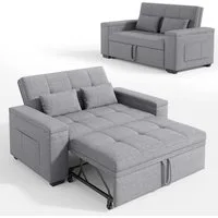 Bealife Schlafsofa 2-Sitzer, Drei verstellbare Rückenlehnenwinkel, B:157CM, Armlehne mit Stauraum