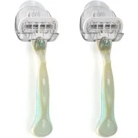 kwmobile Rasier-Set 2x Saugnapf Halterung für Rasierer, 2-tlg., für Glas und Fliesen - Nassrasierer Saugnapf Halter Set - Wand Haken