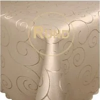 Bronze Tischdecke ORAMENTE Tischdecke Beige Rund 135 cm bügelfrei, strapazierfähig, bügelfrei