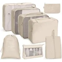 Diwzbyn Kofferorganizer 8 Teilige Packing Cubes Kleidertaschen Koffer Organizer (8-tlg)