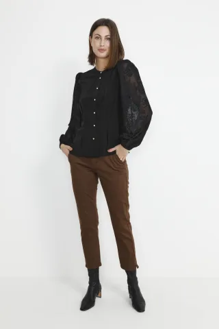 Langarmshirt Relaxed Fit Schwarz black