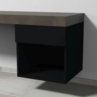 Sanipa Anbau-/Solitärschrank 2morrow (P2353) 510x500x520 Schwarz-Matt, P235308 P235308