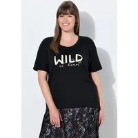 Ulla Popken T-Shirt Shirt Wild at heart Oversized Rundhals Kurzarm
