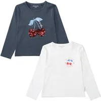 STACCATO Print-Shirt 2er Pack, bedruckt und mit Pailletten