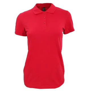 SOLS Womens/Ladies Perfect Pique Short Sleeve Polo Shirt (Rot)